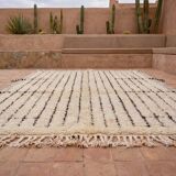 Handmade traditional pure wool carpet, size 100x200 cm.