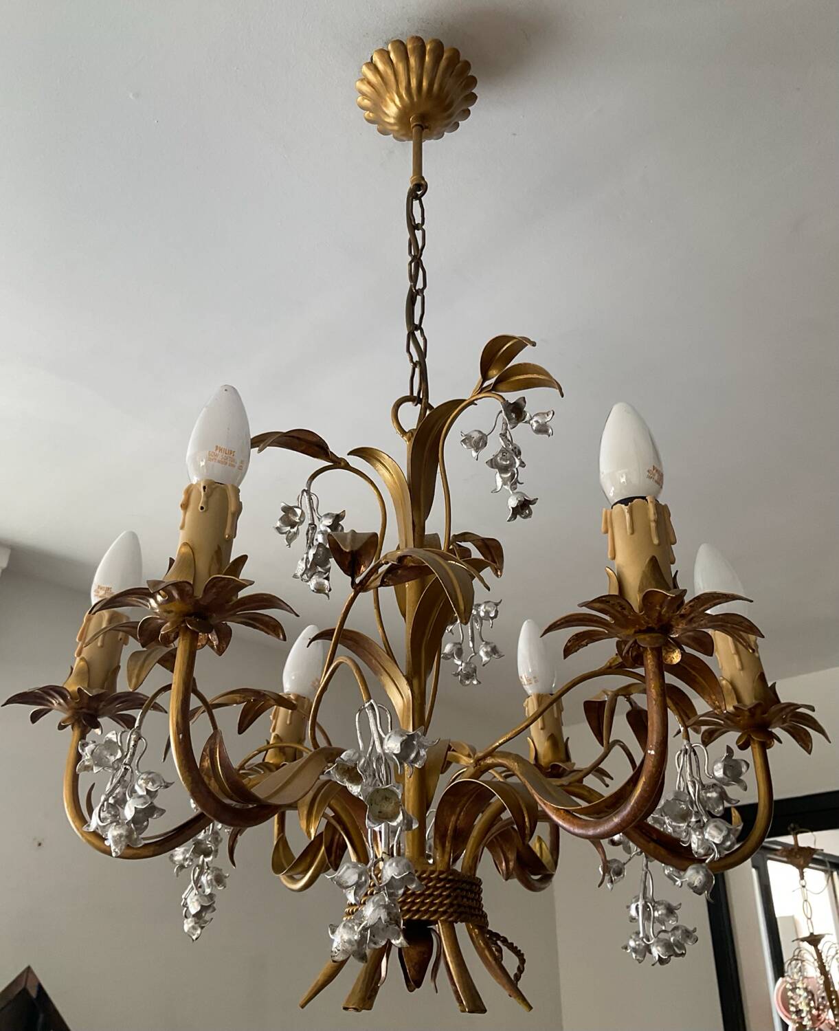 Lustre Hans Kögl Hollywood Regency des années 60