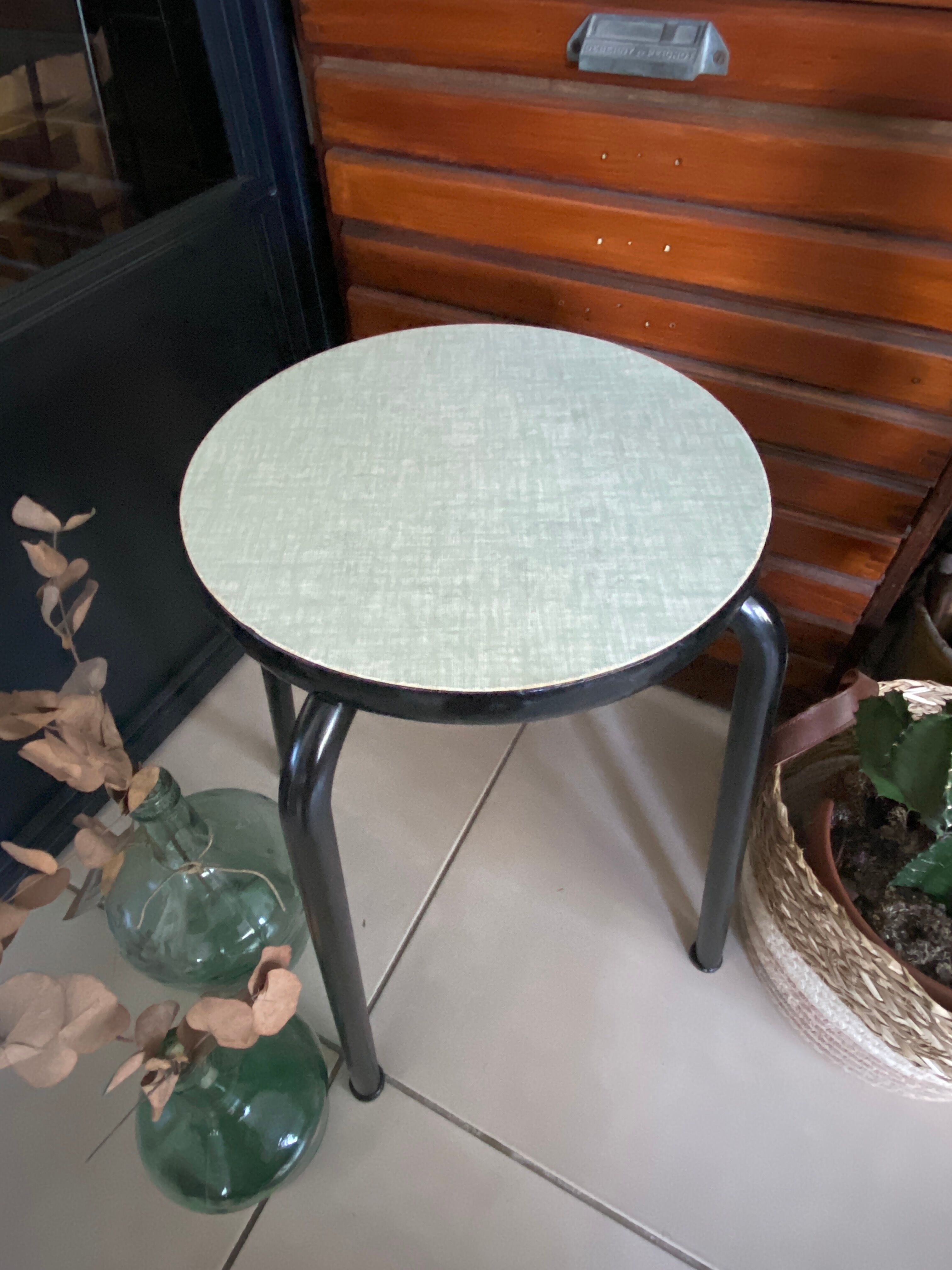 Round formica stool