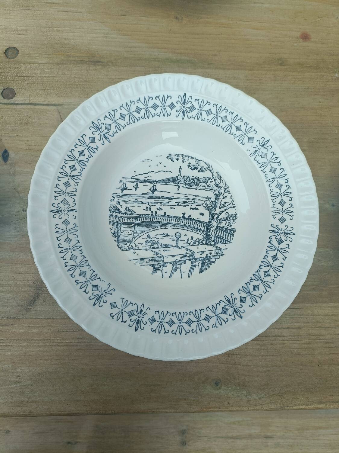 Gien soup plates with Brittany motif