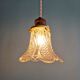 Art Deco trio of pendant lights/table lamps in clear glass, 1920s-30s.