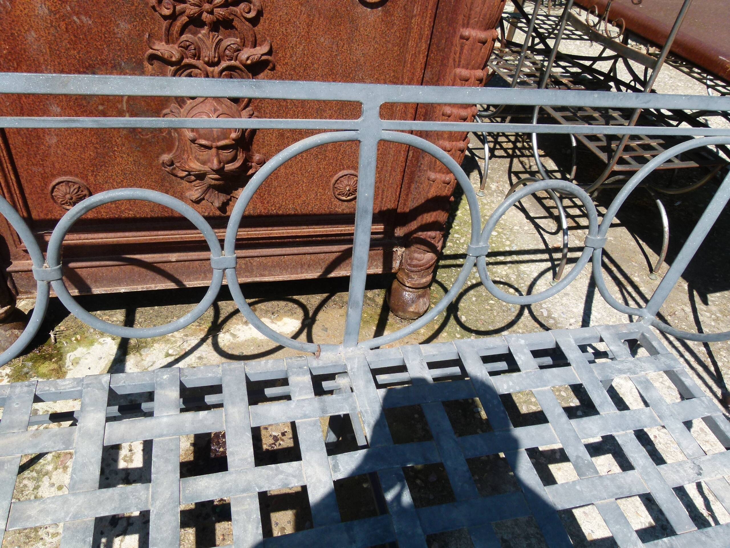 Banc d'extérieur en fer, XXème
