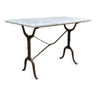 Beautiful old bistro table with marble top