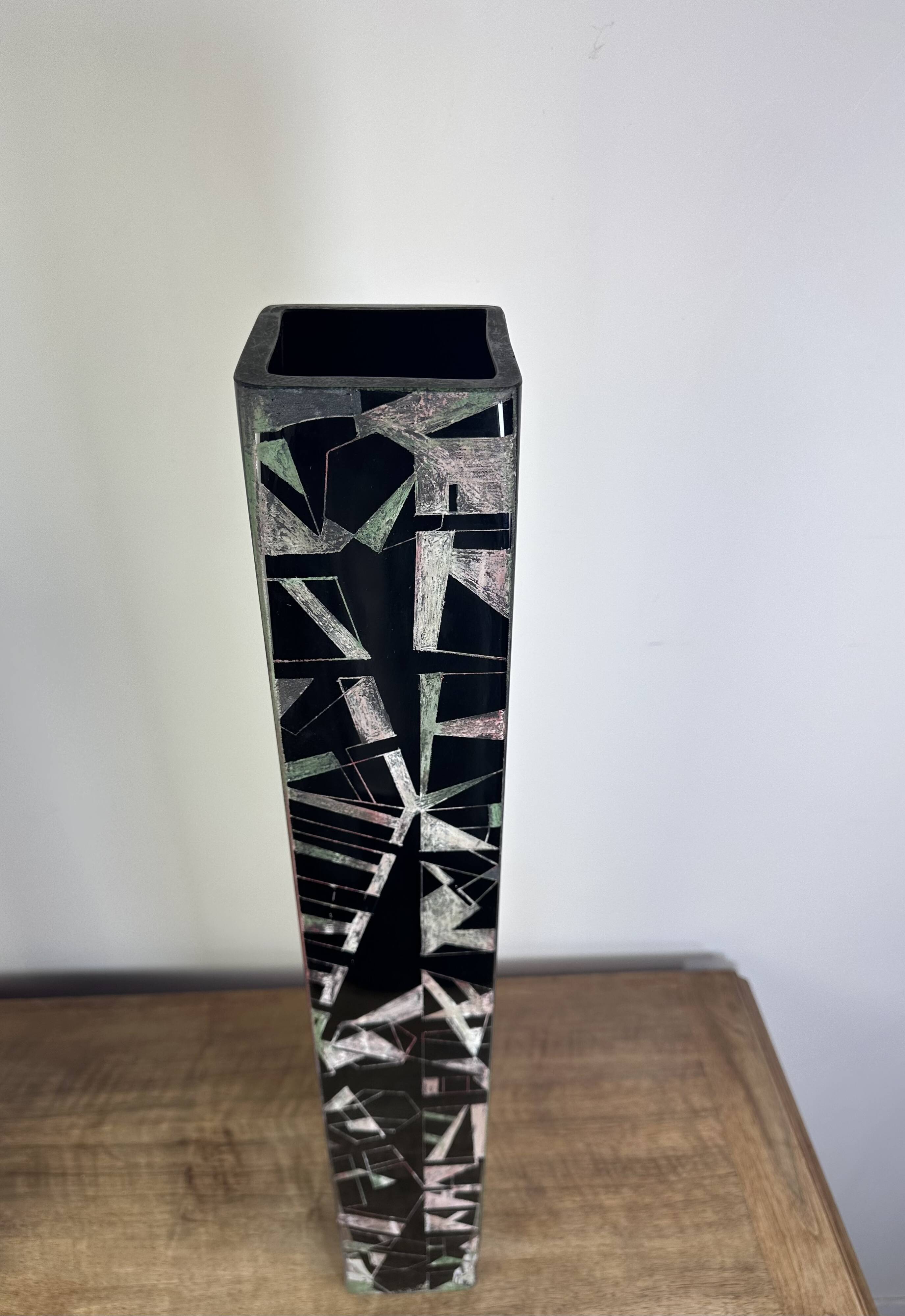 Anatole Riecke Cubist vase 1969 height 70cm