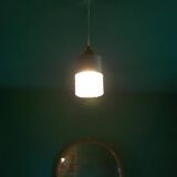 Vintage pendant light, glass and metal pendant light, ceiling lamp, interior decoration