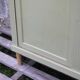 Renovated antique display cabinet – Lizard Green (Pure & Paint)