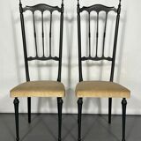 Italian Vintage set of two side Chiavari chairs from 50s