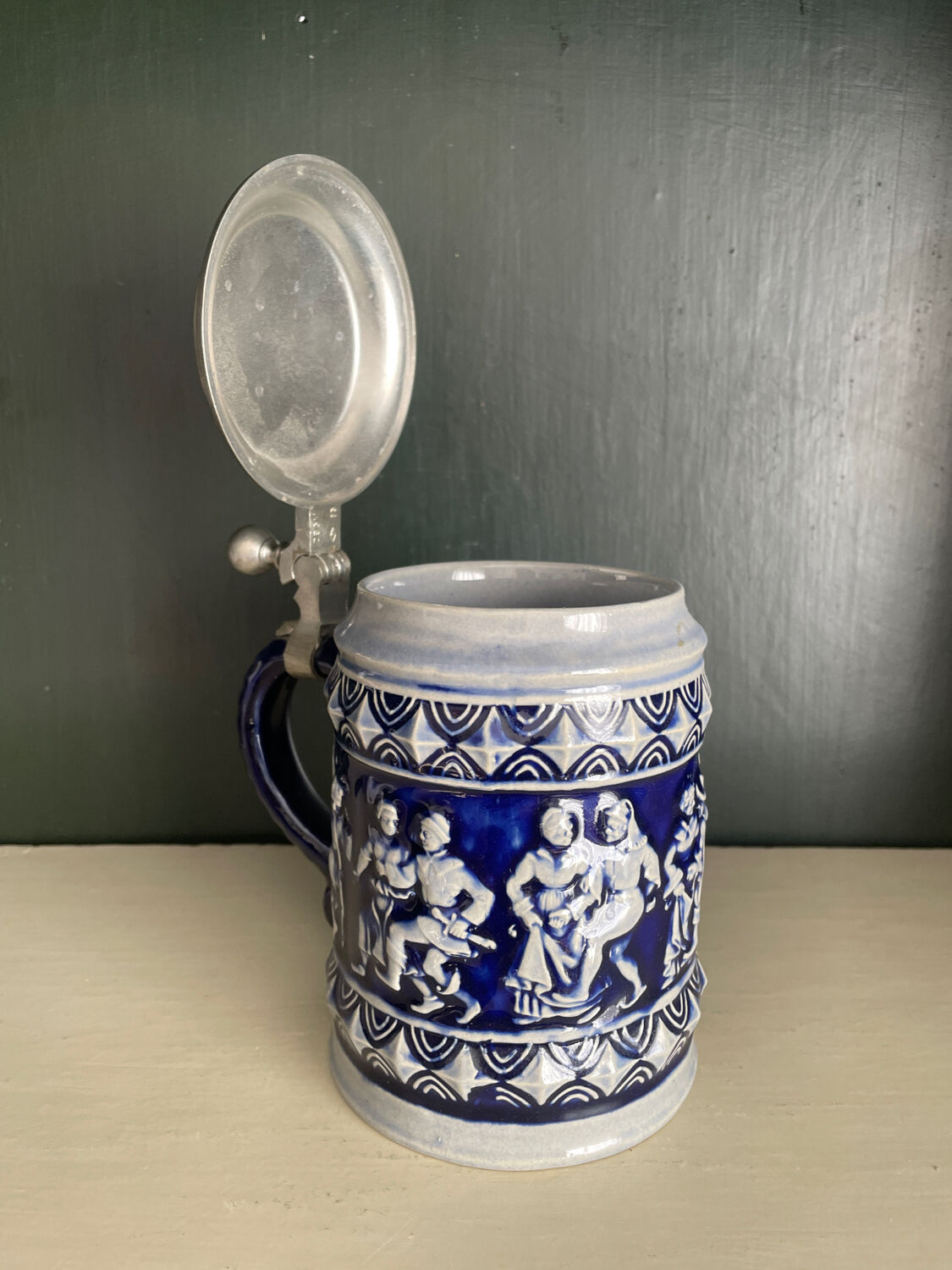 Westerwald stoneware beer mug.