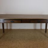 Antique wooden table with 4 drawers