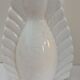 Duo de vases en céramique blanche craquelée Néo Art Déco France