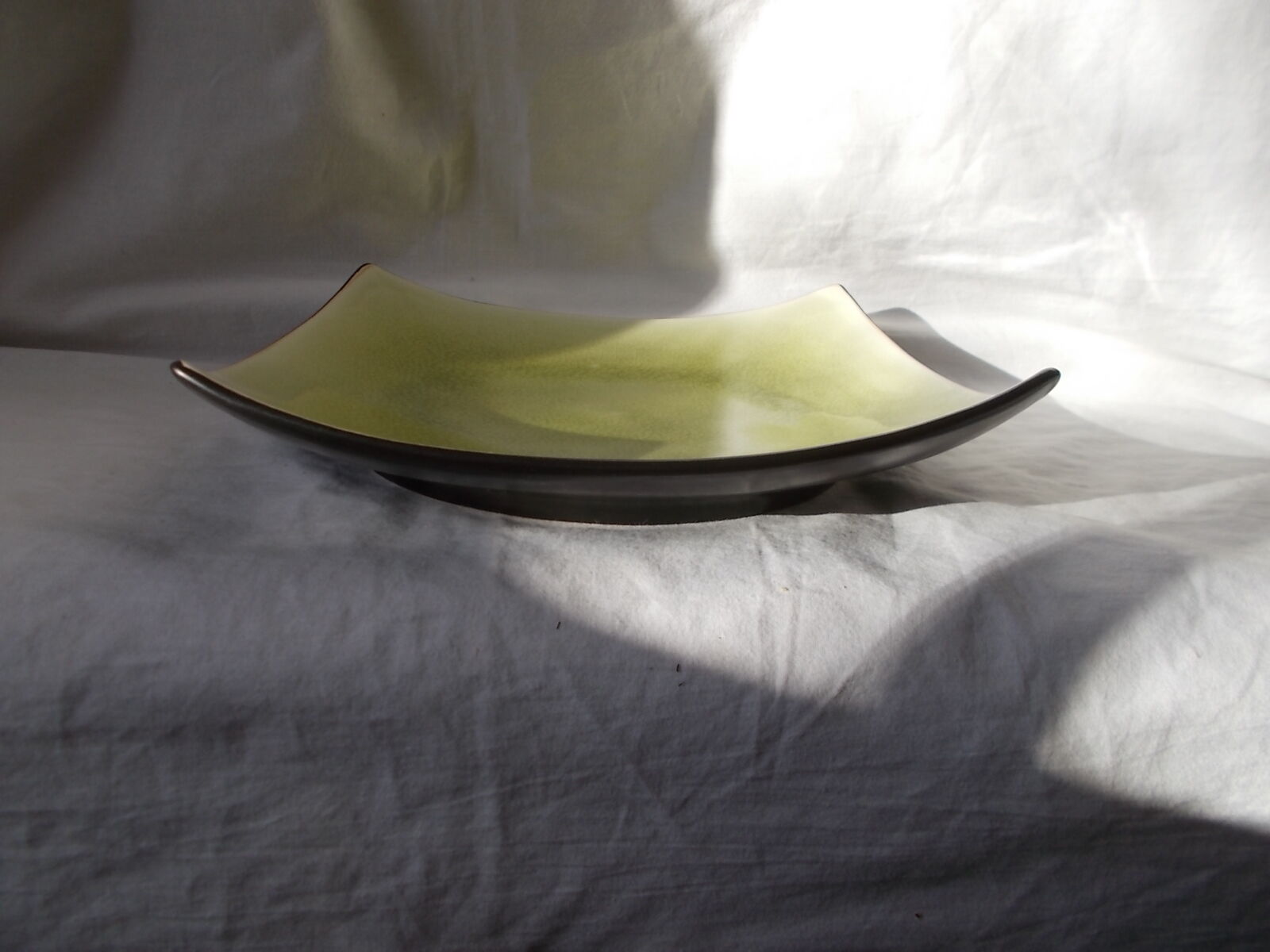 Vintage black and green dish
