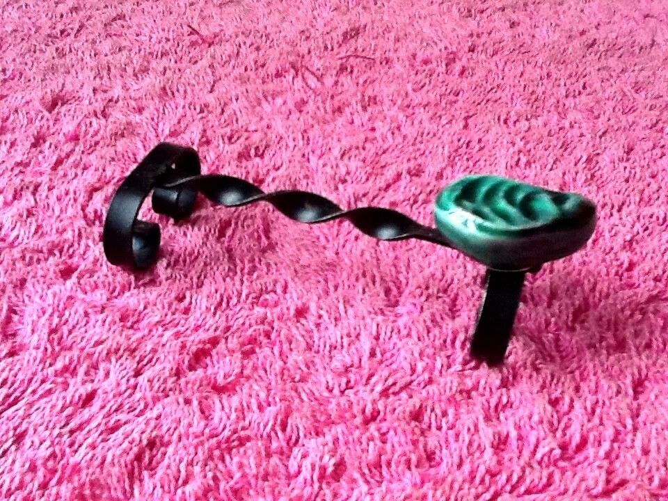 6 knife holders shells ceramic 1950