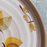 Six Niderviller stoneware plates with vintage plant décor