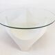 Table en verre opale années 1960