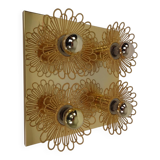 Space Age JBS Brass Sconce by Joseph Brumberg, 1960s