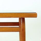 Table d'appoint sur roulettes en chêne, Tchécoslovaquie 1970