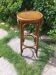 curved wooden bar stool