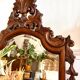 Vintage carved wooden mirror 110x58