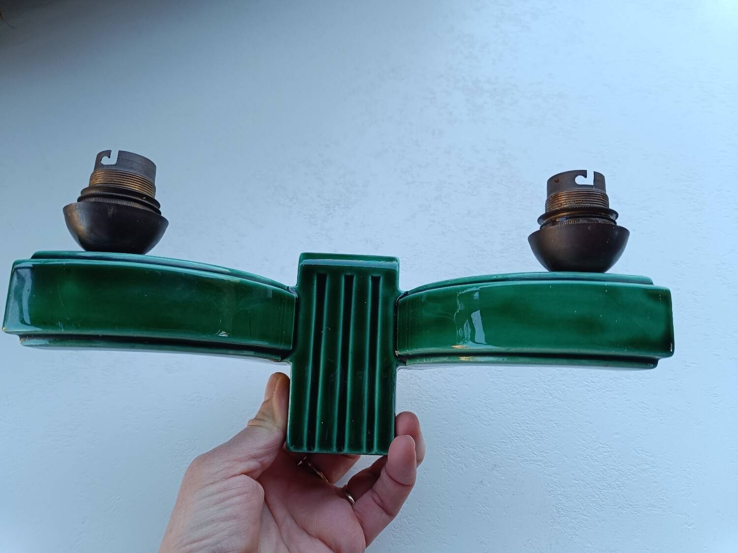 1950 ceramic wall light