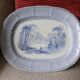 Large old longport iron blue earth dish