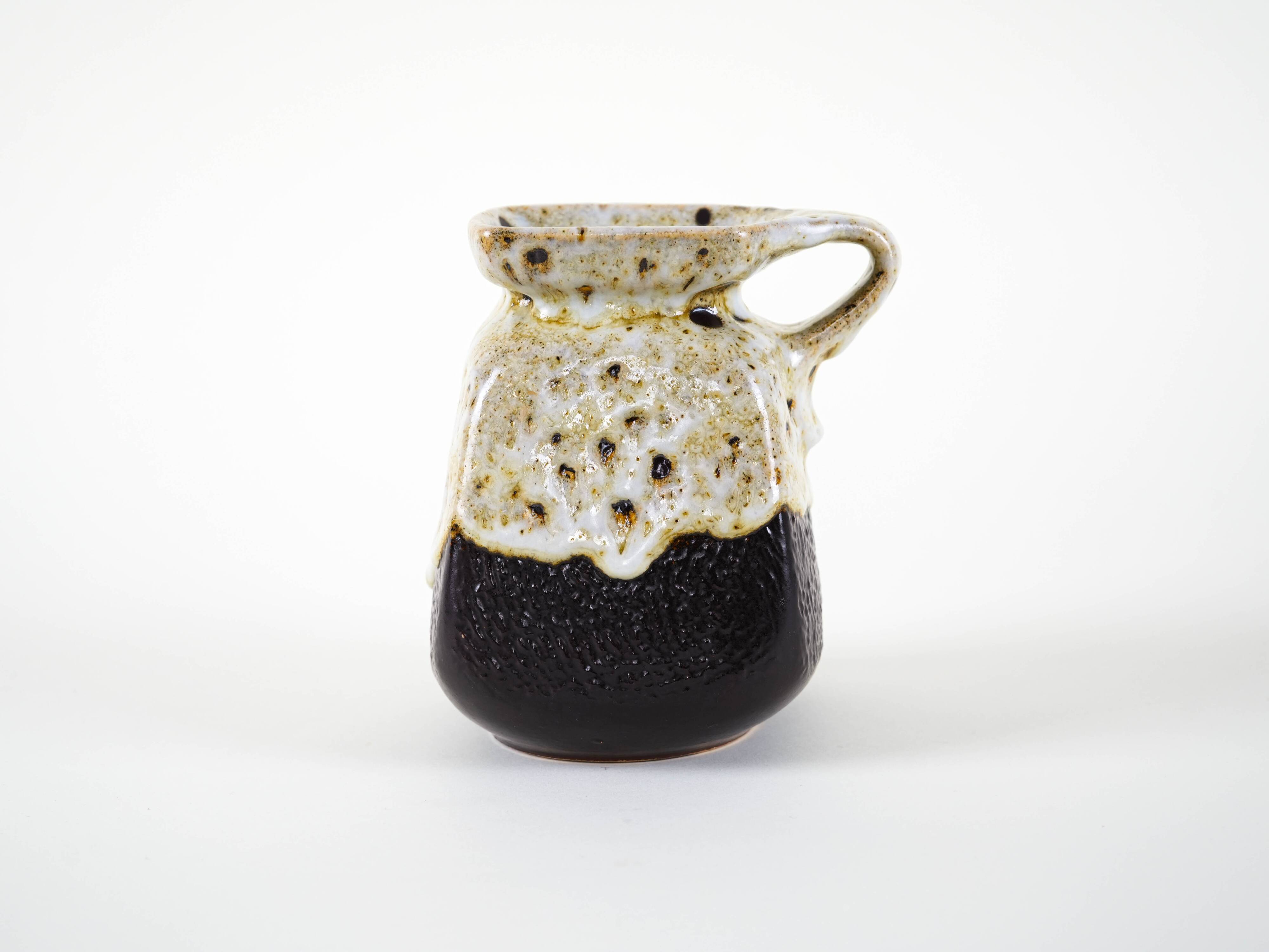 Ceramic vase with a handle, Danish design, 1960s, made in Denmark