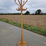 Porte manteaux perroquet en rotin vintage