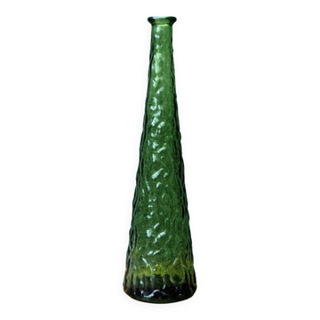 Vase haut en verre givré