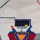 Tapis berbère bohemian en laine fait main 150 X 100 CM