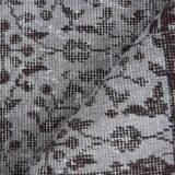 4x7 Turkish Floral Gray & Black Vintage Rug, 124x208Cm