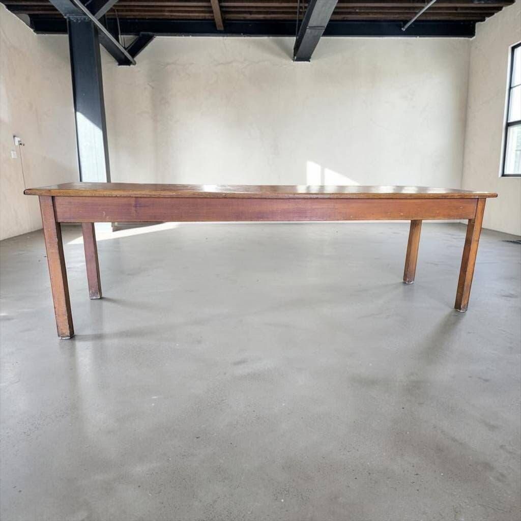 XL vintage solid wood dining table / farmhouse table