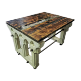 Ashlar table and oak top