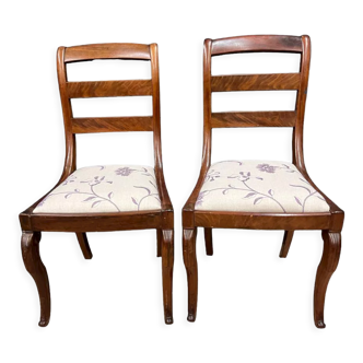 Deux chaises de style Louis-Philippe