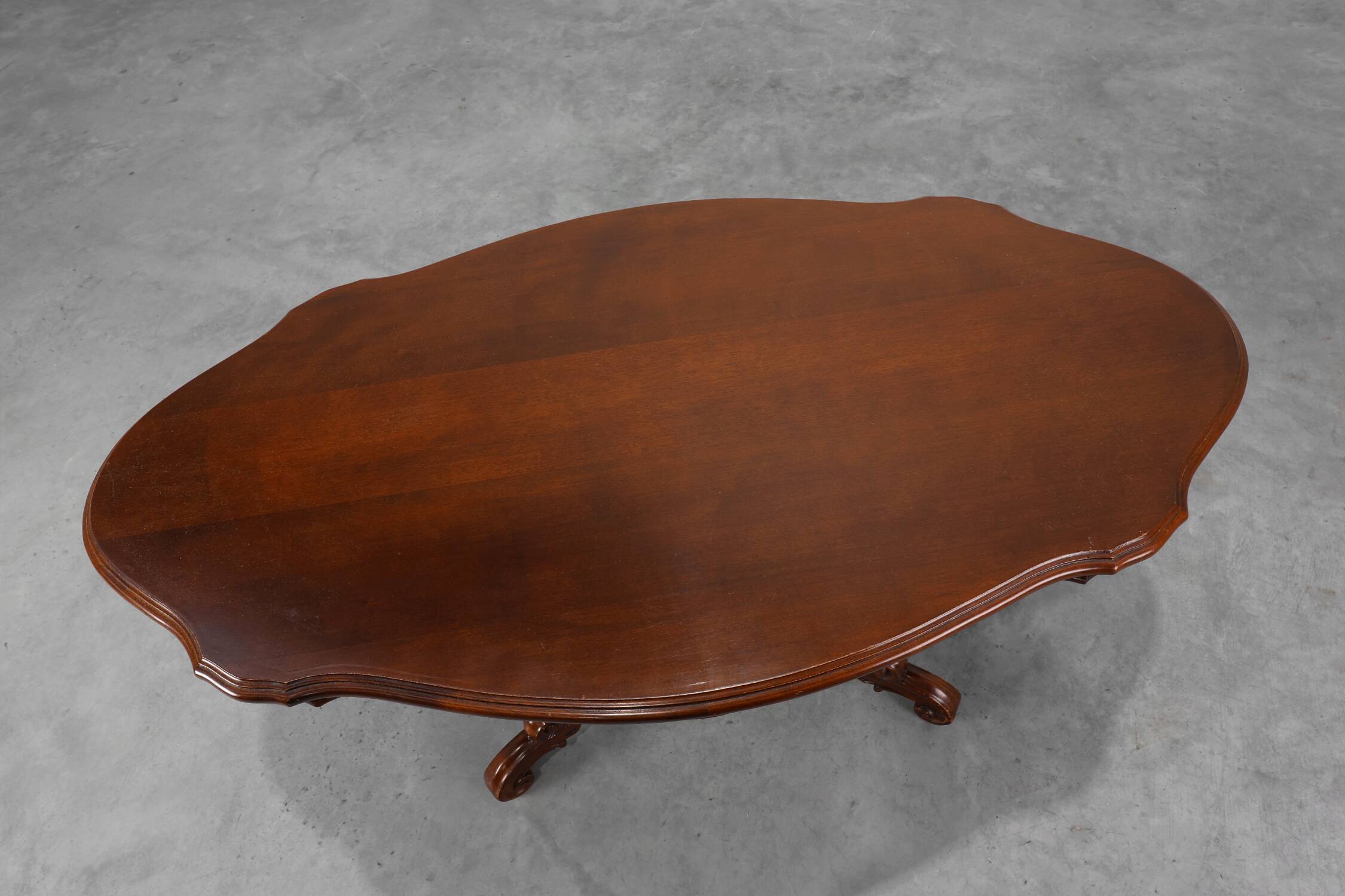 Victorian Cherrywood Oval Coffee Table, England, circa 1850