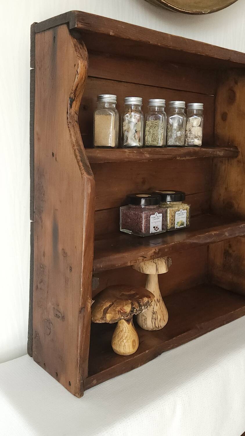 Old country wall shelf