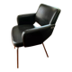 Black leatherette conference armchair
