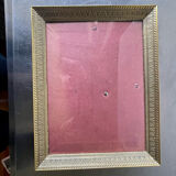 Vintage Gold colored Metal Picture Frame Large size 27 cm x 21 cm Convex glass