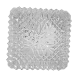 Square vintage ceiling lamp in molded glass