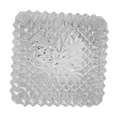 Square vintage ceiling lamp in molded glass