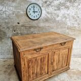 Old cabinet, workbench, kitchen island counter on casters