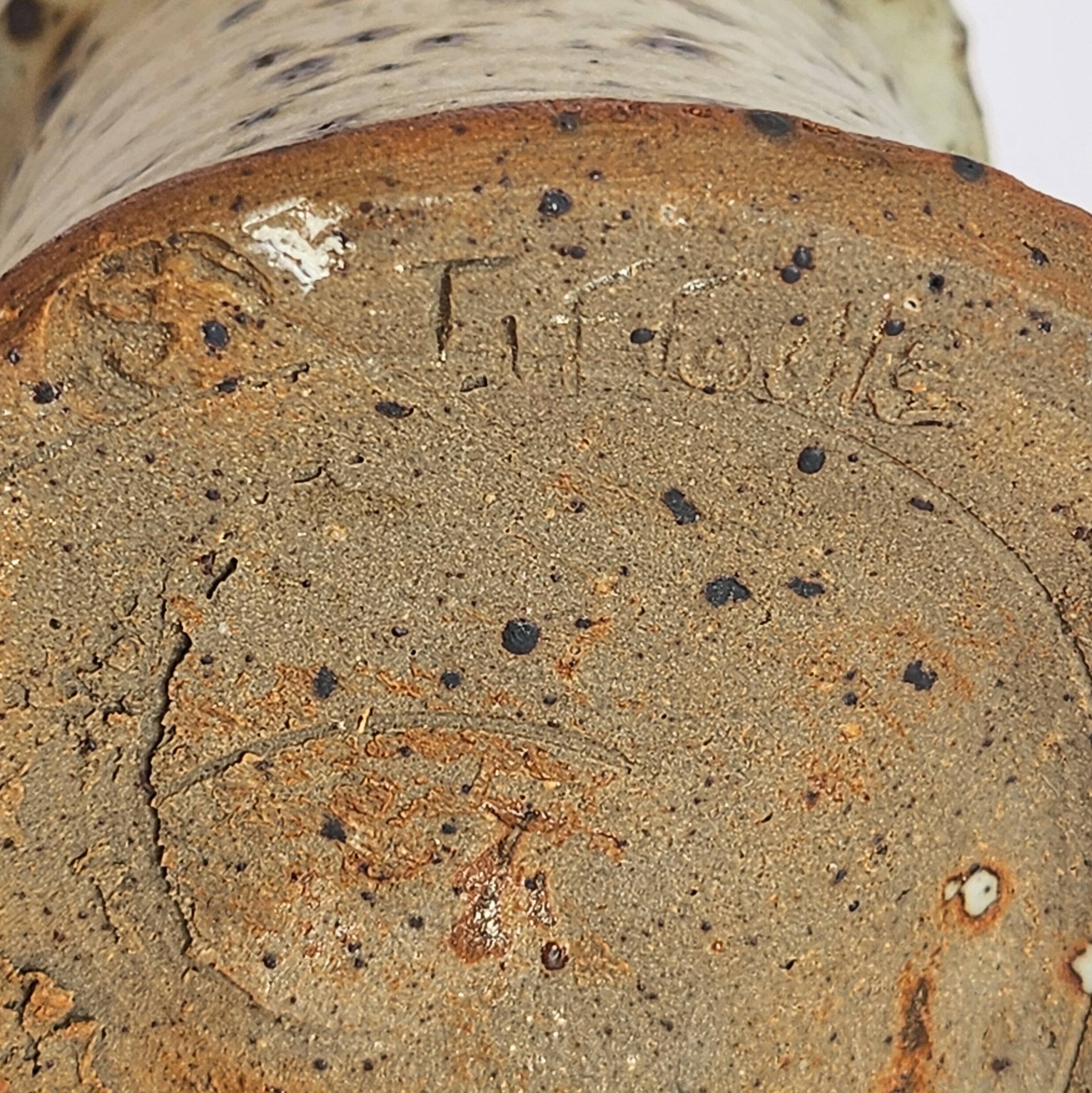 Gustave Tiffoche pyrite stoneware pitcher