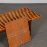 Slatted coffee table by František Mezulanik from the 1960s