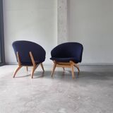 Set of two mid century lounge or cocktail chairs by Theo Ruth for Artifort