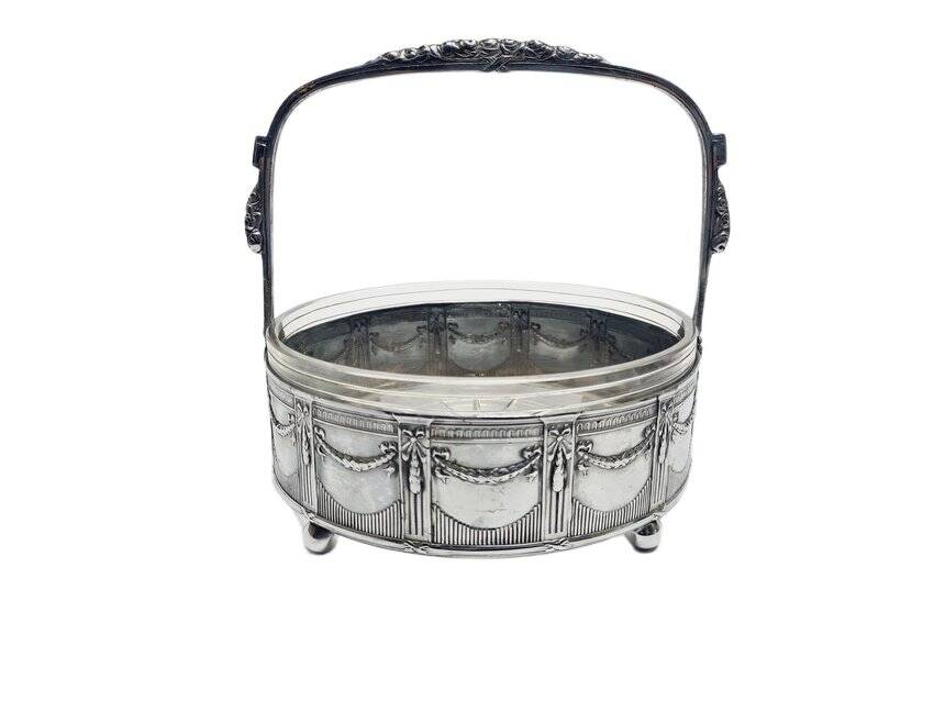 Antique Art Nouveau fruit basket, 1900s