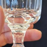8 flûtes champagne en cristal taillé côtes plates