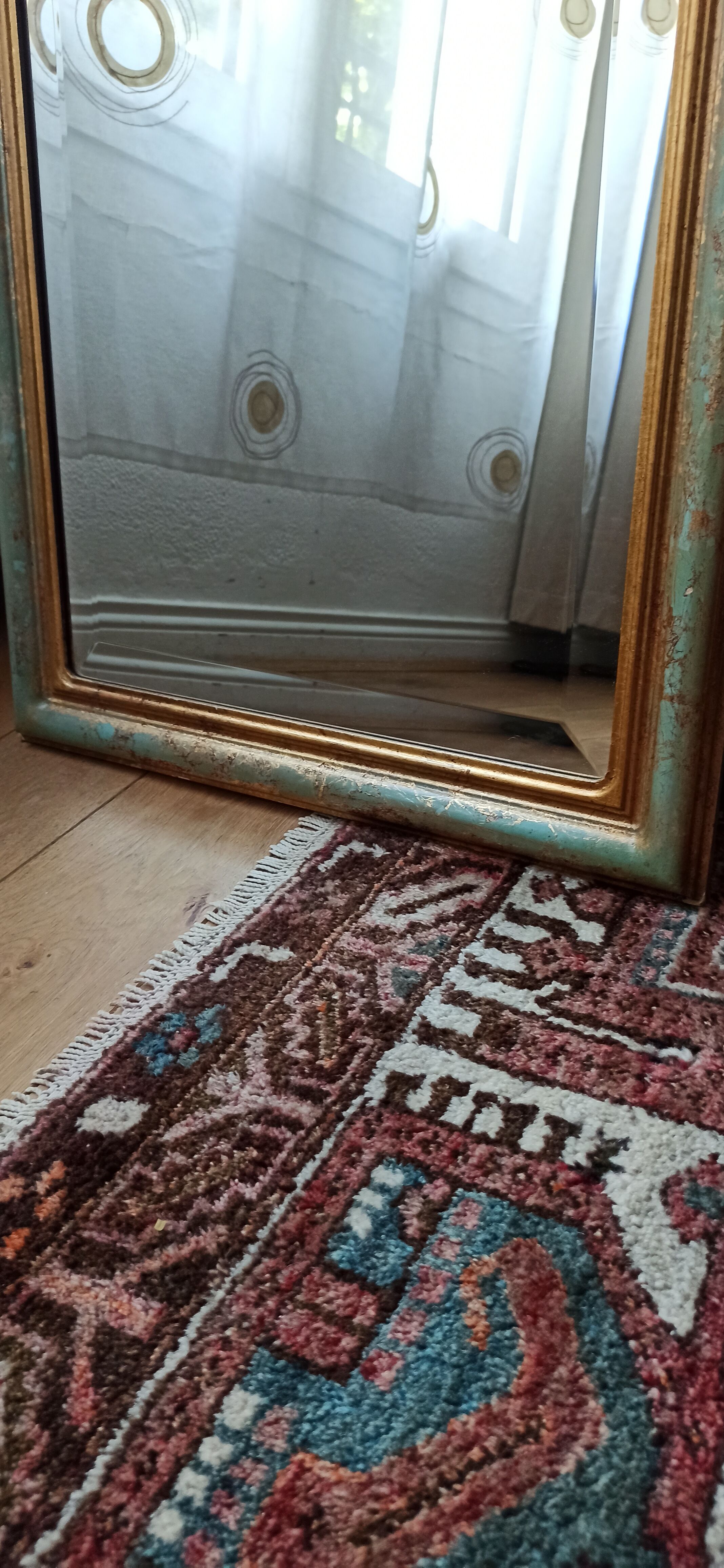 Decorative antique mirror marble effect 52x70cm