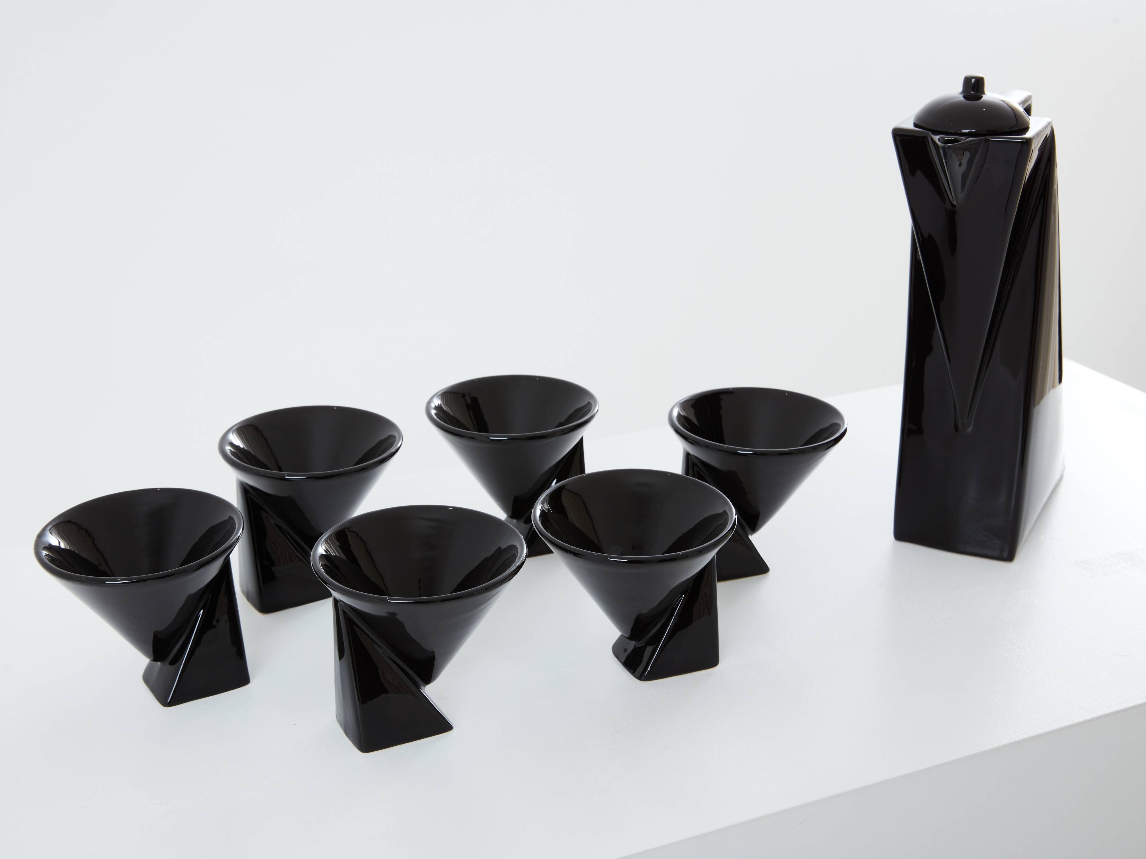 Pierre Casenove ceramic coffee service for Studio Salins 1980
