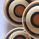 Set of 8 hollow plates cap faience gience of Gien 1970s