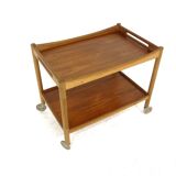Scandinavian teak service trolley, Hans J Wegner, Andreas Tuck, Denmark, 1950