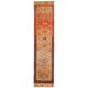 Tapis coureur vintage en laine et coton turc noué à la main orange 82x382