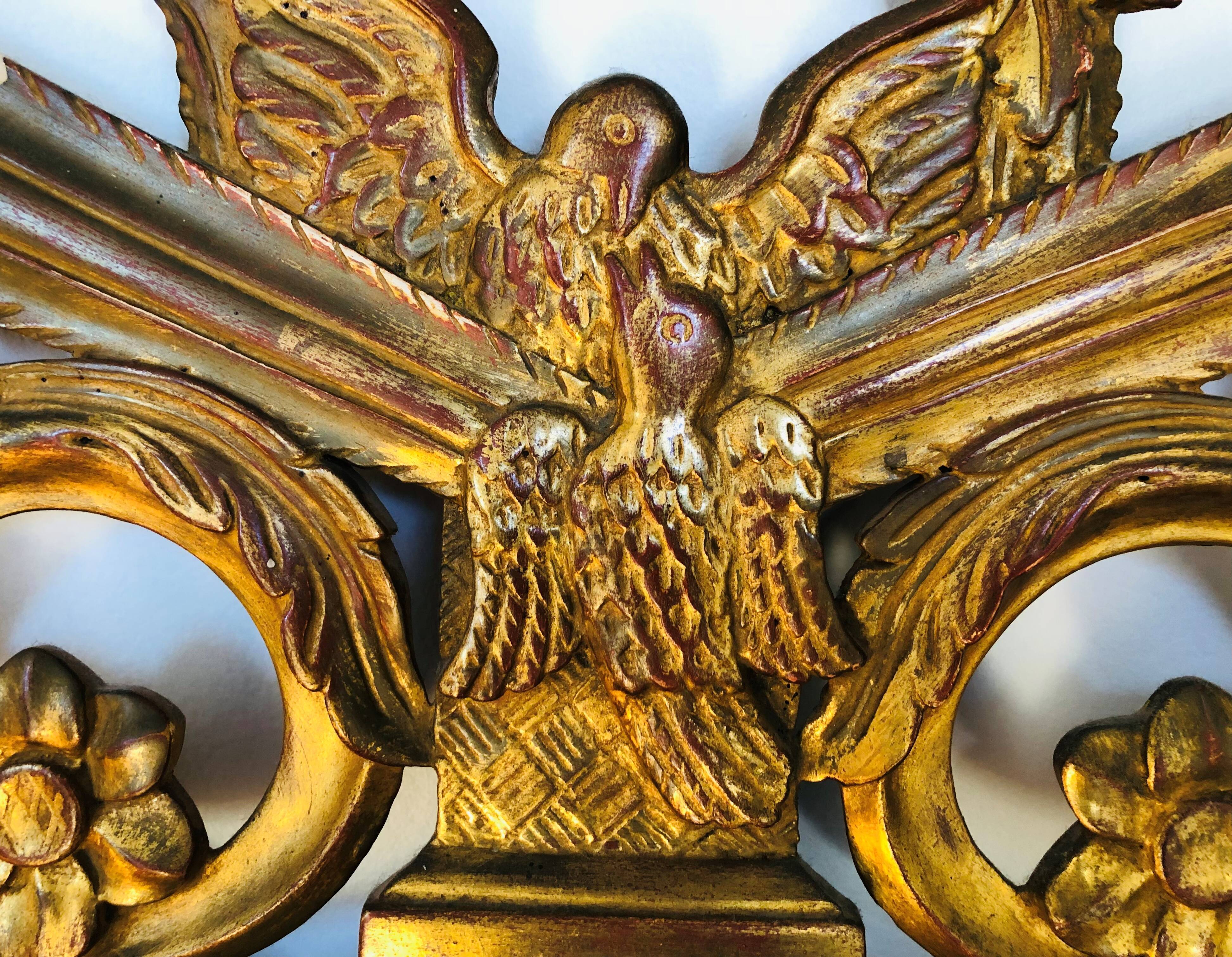 Gilded carved wooden mirror